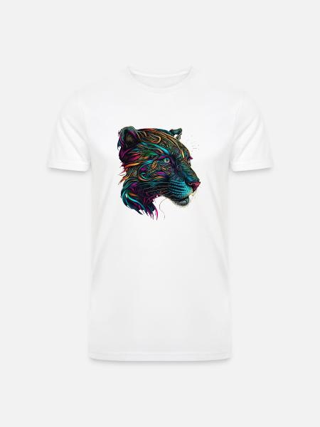 panther - Men’s Tri-Blend Organic T-Shirt - white