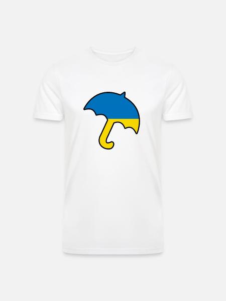 umbrella Ukraine - Men’s Tri-Blend Organic T-Shirt - white