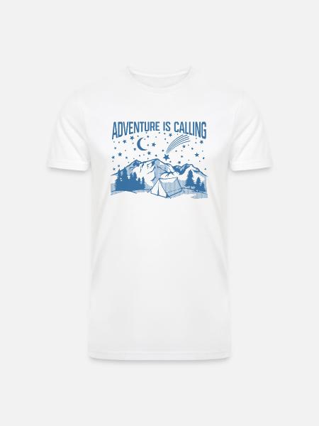 Adventure is calling. - Men’s Tri-Blend Organic T-Shirt - white
