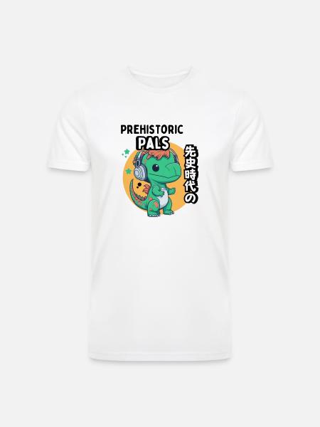 Prehistoric pals - Men’s Tri-Blend Organic T-Shirt - white