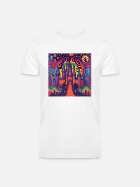 Haunted castle - Men’s Tri-Blend Organic T-Shirt - white