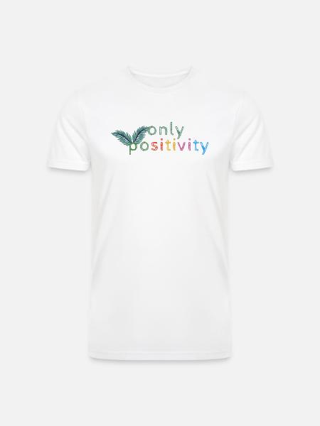 Only Positivity - Men’s Tri-Blend Organic T-Shirt - white