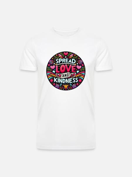 spread love and kindness - Men’s Tri-Blend Organic T-Shirt - white