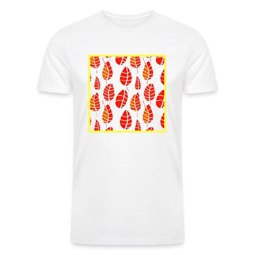 Elegant Leaf Art Neon Aesthetics - Men’s Tri-Blend Organic T-Shirt