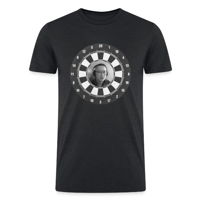 Producer Jay on Dartboard with Fusco Show back