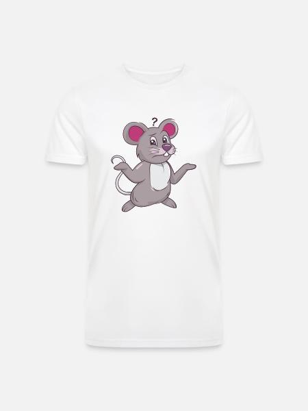 Not So Mouse - Men’s Tri-Blend Organic T-Shirt - white