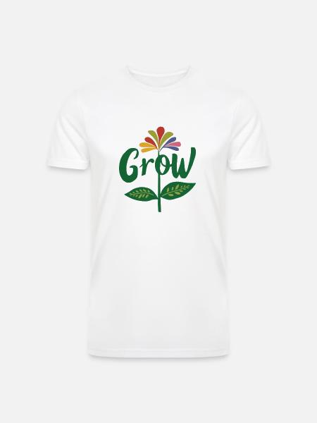 grow - Men’s Tri-Blend Organic T-Shirt - white