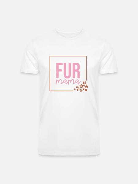 Fur Mama - Men’s Tri-Blend Organic T-Shirt - white