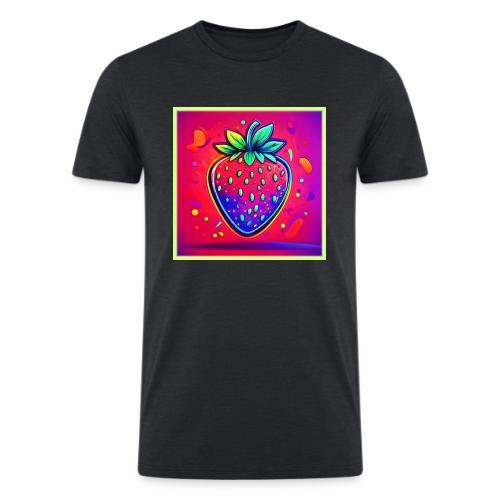 Neon Strawberry Pop - Men’s Tri-Blend Organic T-Shirt