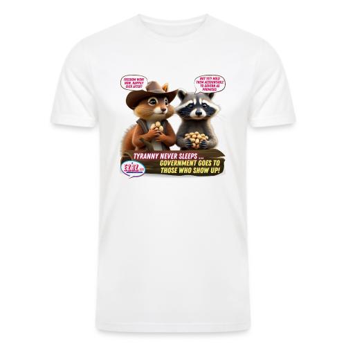 Freedom Squirrel and Raccoon - Men’s Tri-Blend Organic T-Shirt