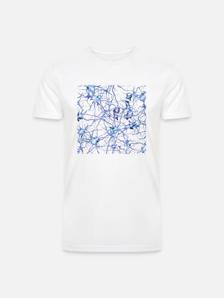 Human Body Cell - Men’s Tri-Blend Organic T-Shirt - white