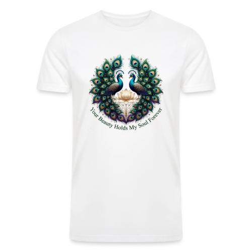 Your Beauty Holds My Soul Peacock Gifts T-Shirt - Men’s Tri-Blend Organic T-Shirt