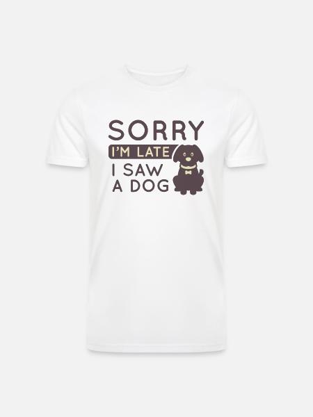 I Saw A Dog - Men’s Tri-Blend Organic T-Shirt - white
