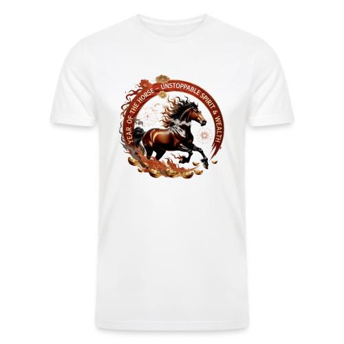 Year of the Horse Fiery Spirit T Shirt, Lunar New - Men’s Tri-Blend Organic T-Shirt