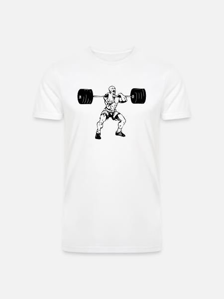 weightlifting - Men’s Tri-Blend Organic T-Shirt - white