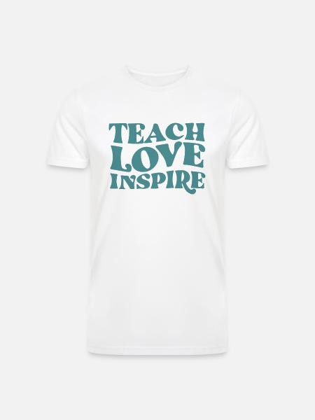 teach love inspire - Men’s Tri-Blend Organic T-Shirt - white