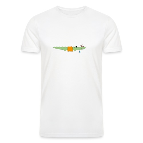 Croc & Egg at the Beach - Men’s Tri-Blend Organic T-Shirt