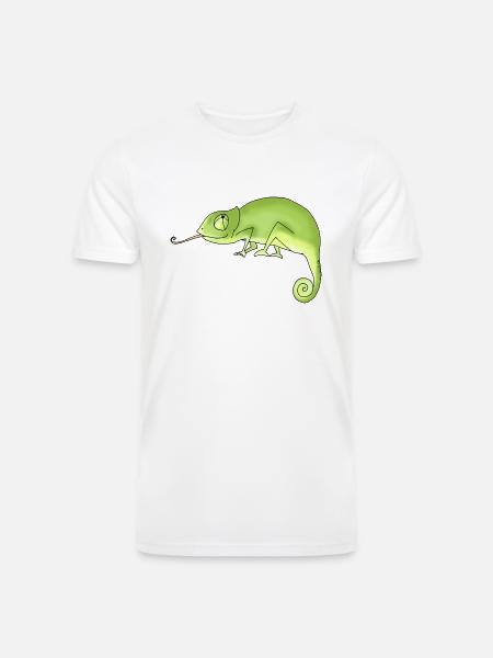 Green Chameleon - Men’s Tri-Blend Organic T-Shirt - white