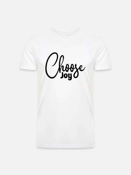 Choose Joy - Men’s Tri-Blend Organic T-Shirt - white