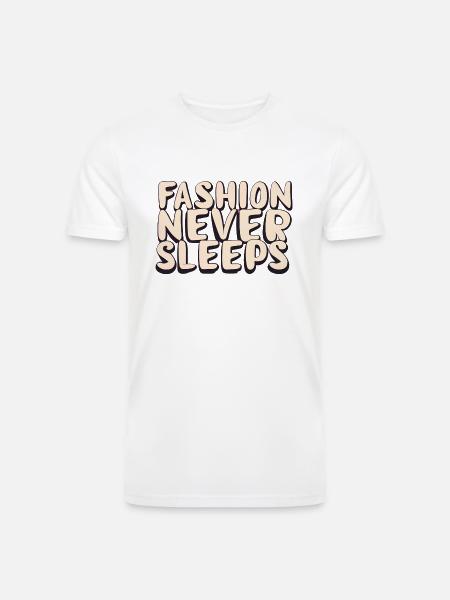 Fashion never sleeps - Men’s Tri-Blend Organic T-Shirt - white