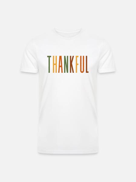 Thankful - Men’s Tri-Blend Organic T-Shirt - white