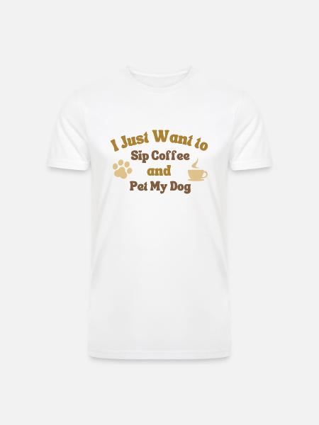 Sip coffee - Men’s Tri-Blend Organic T-Shirt - white