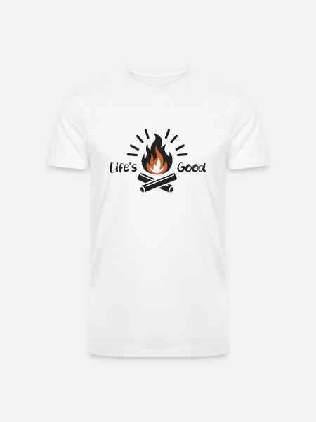 Life's Good - Men’s Tri-Blend Organic T-Shirt - white