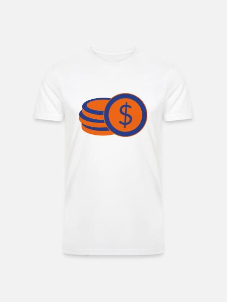Coins - Men’s Tri-Blend Organic T-Shirt - white