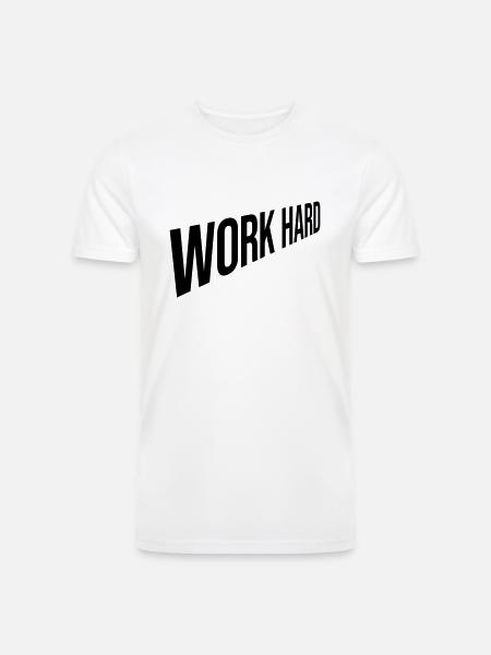 Design work hard - Men’s Tri-Blend Organic T-Shirt - white