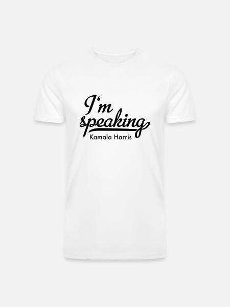 I'm speaking - Men’s Tri-Blend Organic T-Shirt - white