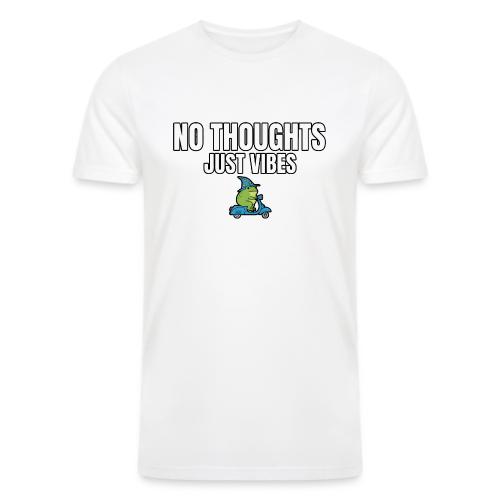 No Thoughts Just Vibes Funny Frog Shirt - Men’s Tri-Blend Organic T-Shirt