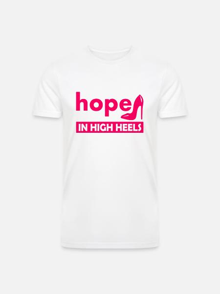 Hope In High Heels - Men’s Tri-Blend Organic T-Shirt - white