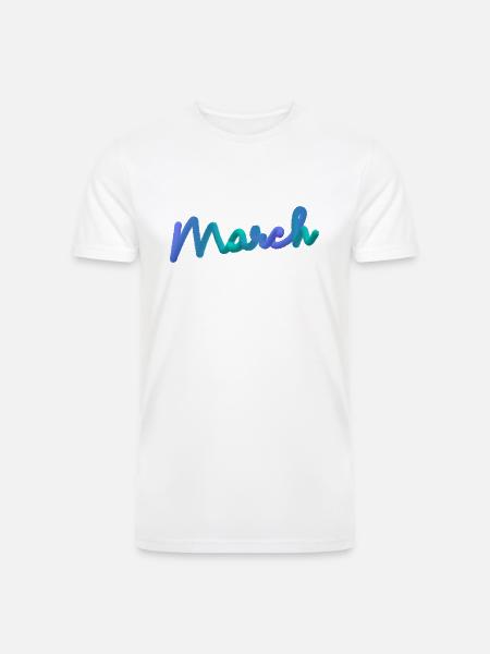 March - Men’s Tri-Blend Organic T-Shirt - white