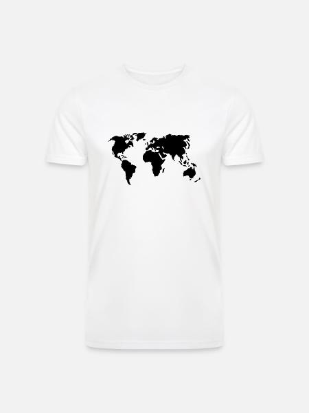 World Map - Men’s Tri-Blend Organic T-Shirt - white