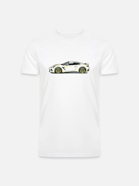 Starburst Velocity Racer - Men’s Tri-Blend Organic T-Shirt - white