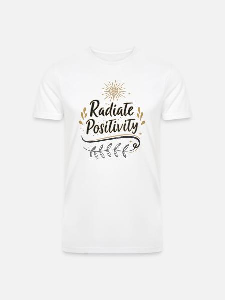 Radiate Positivity - Men’s Tri-Blend Organic T-Shirt - white