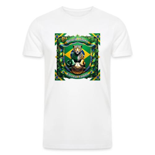 Brazil Jaguar Glory T-Shirt, Flag Pride Badge Gift - Men’s Tri-Blend Organic T-Shirt