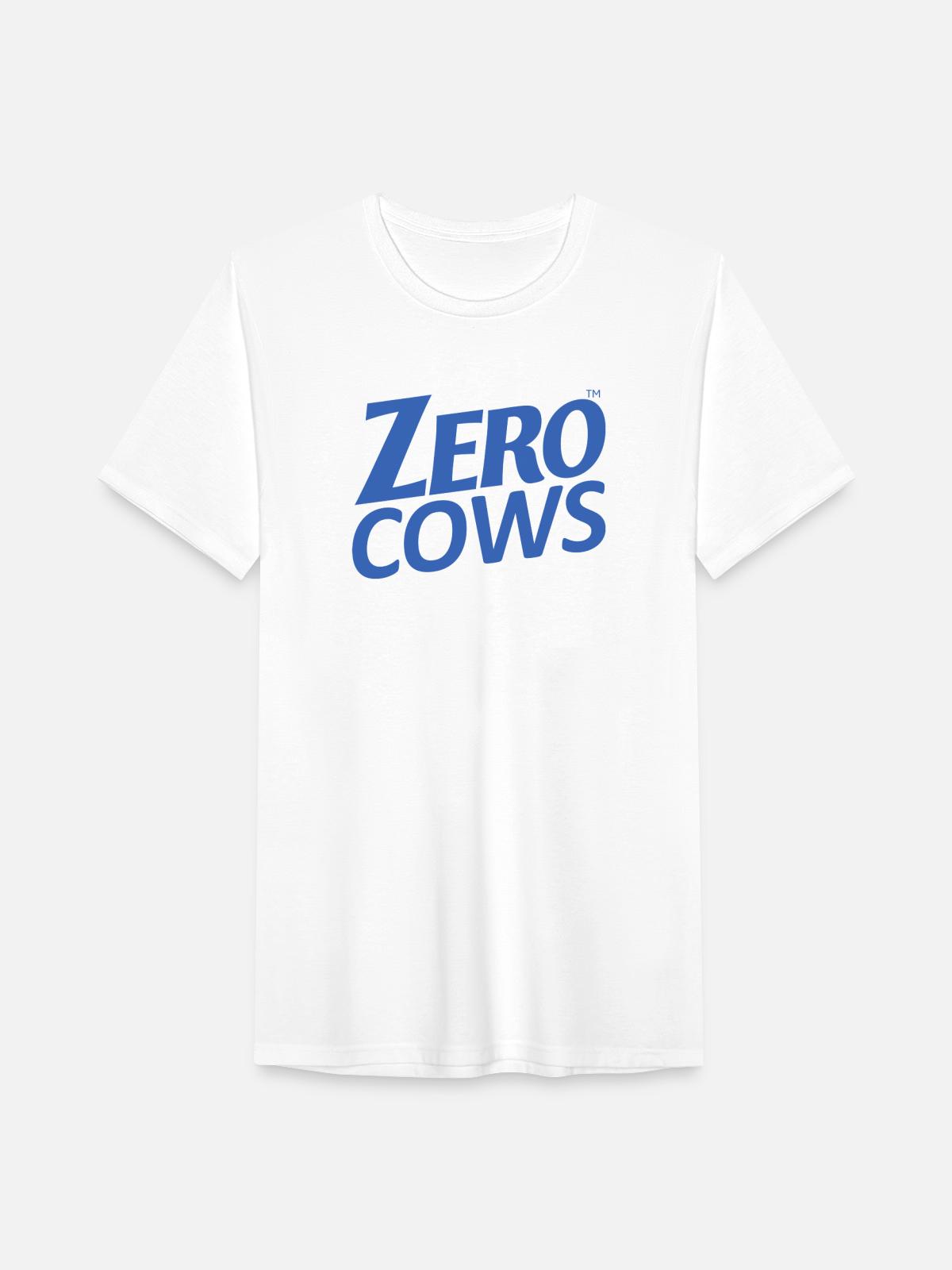 ZERO COWS - Men’s Tri-Blend Organic T-Shirt - white - Front