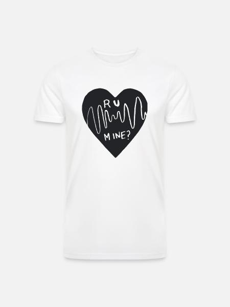 r u mine ? - Men’s Tri-Blend Organic T-Shirt - white