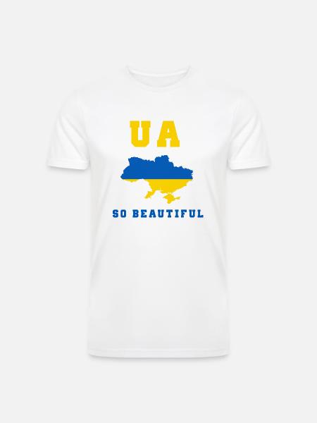 UA so beautiful - Men’s Tri-Blend Organic T-Shirt - white
