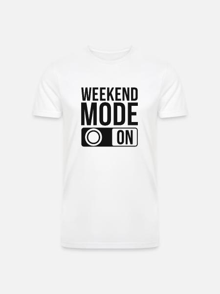 Weekend Mode On - Men’s Tri-Blend Organic T-Shirt - white
