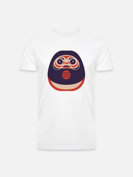 Daruma Doll - Men’s Tri-Blend Organic T-Shirt - white