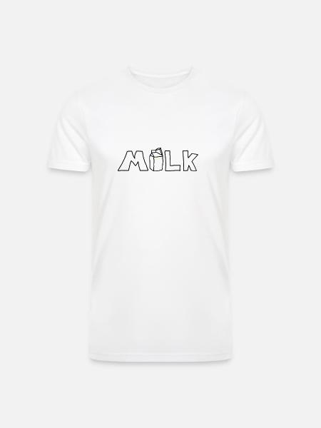 milk logo - Men’s Tri-Blend Organic T-Shirt - white