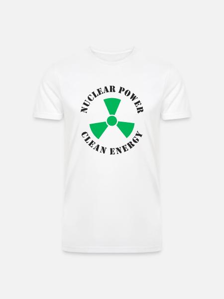 Nuclear Power Clean Energy - Men’s Tri-Blend Organic T-Shirt - white