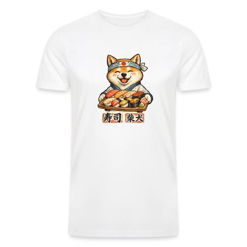 Funny Shiba Inu Sushi Kawaii Dog Tee - Men’s Tri-Blend Organic T-Shirt