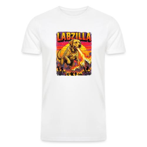 Labzilla Giant Yellow Labrador Monster Tee - Men’s Tri-Blend Organic T-Shirt