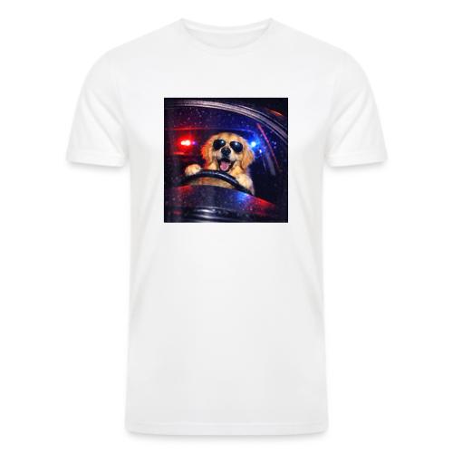 Funny Police Golden Retriever Meme Tee - Men’s Tri-Blend Organic T-Shirt