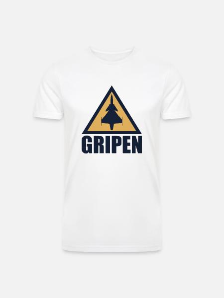 JAS 39 Gripen green Copy - Men’s Tri-Blend Organic T-Shirt - white
