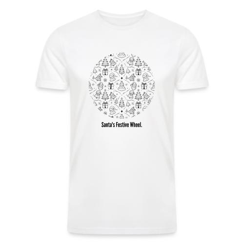 Santa's Festive Wheel T-Shirt - Men’s Tri-Blend Organic T-Shirt
