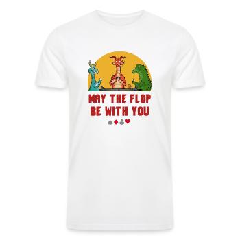 May The Flop Be With You - Men’s Tri-Blend Organic T-Shirt - white - Front